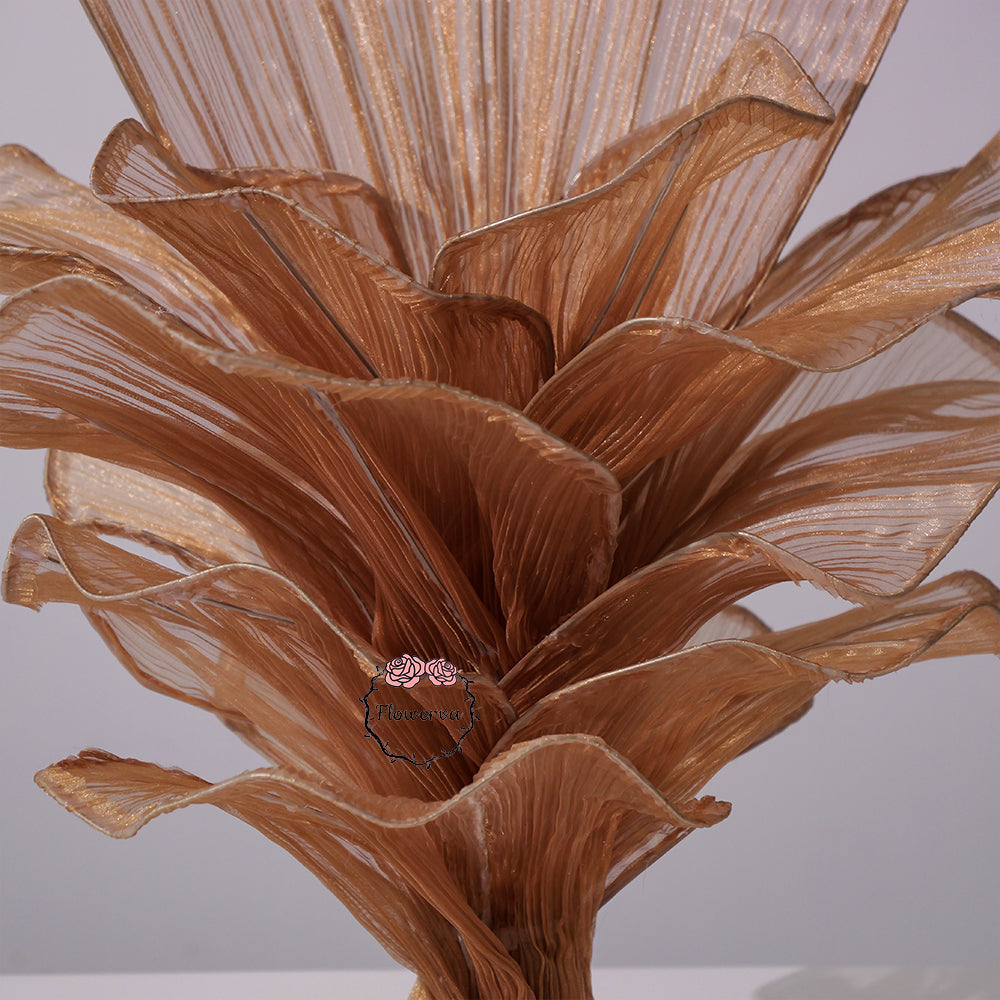 Flowerva Brown Table Flower Wedding Decoration (With Base)