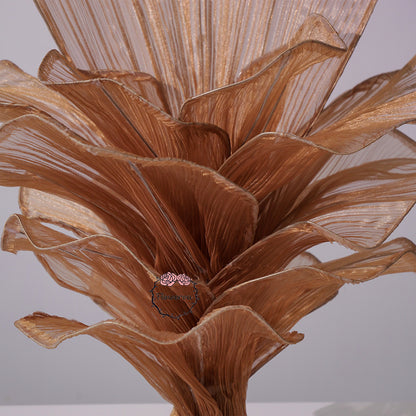 Flowerva Brown Table Flower Wedding Decoration (With Base)