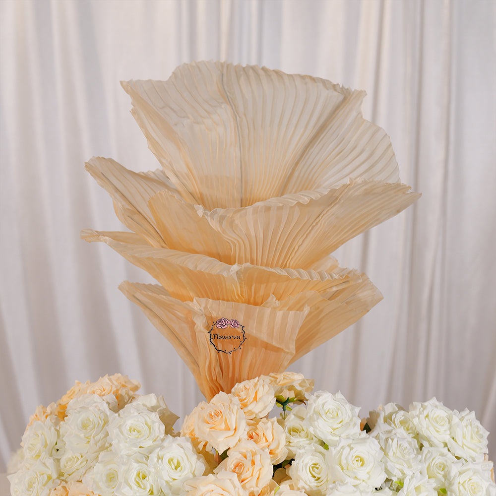 Flowerva Champagne Table Flower Wedding Table Centerpiece