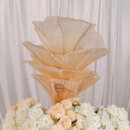 Flowerva Champagne Table Flower Wedding Table Centerpiece