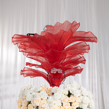 Flowerva Red Vintage Aesthetic Wedding Home Art Installation
