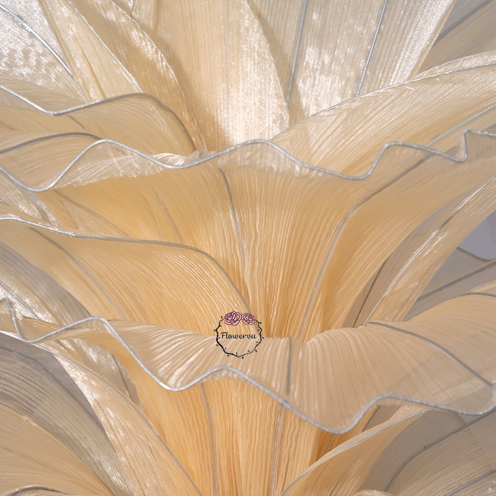 Flowerva Yellow Skin Table Flower Wedding Decoration (With Base)