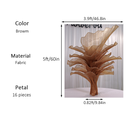 Flowerva Table Flower Wedding Decoration Brown