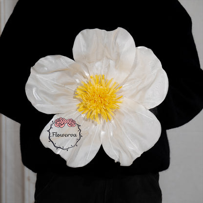 Flowerva Sheer Fabric White Daisy Decor