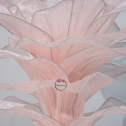 Flowerva Light Pink Table Flower Wedding Decoration (With Base)