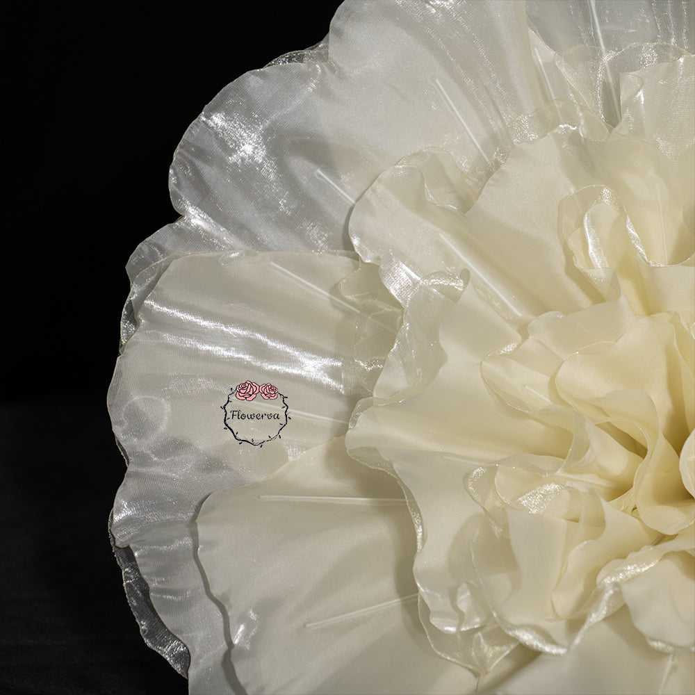 Flowerva Luminous Ruffle Core Fabric Flower