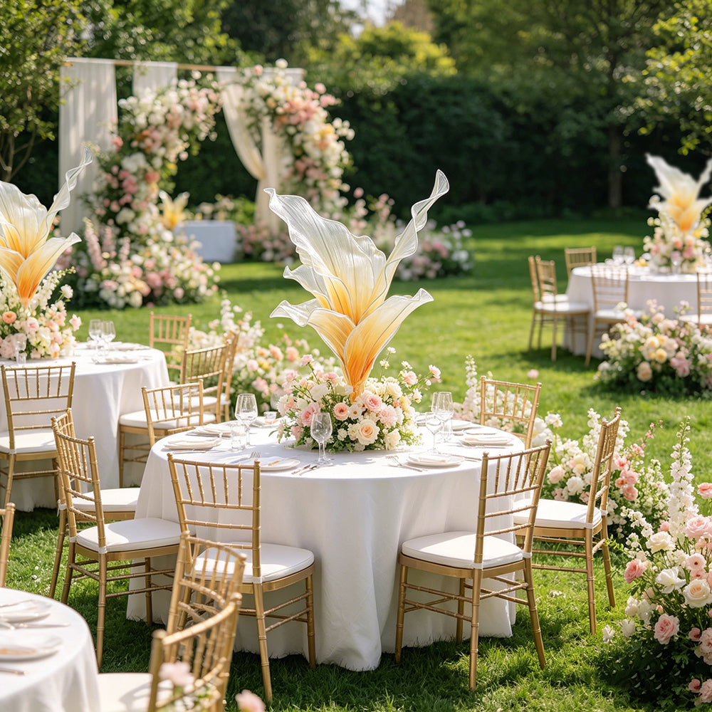 Flowerva Amber Veil Table Flower Wedding Decoration 3.0 Upgraded Version