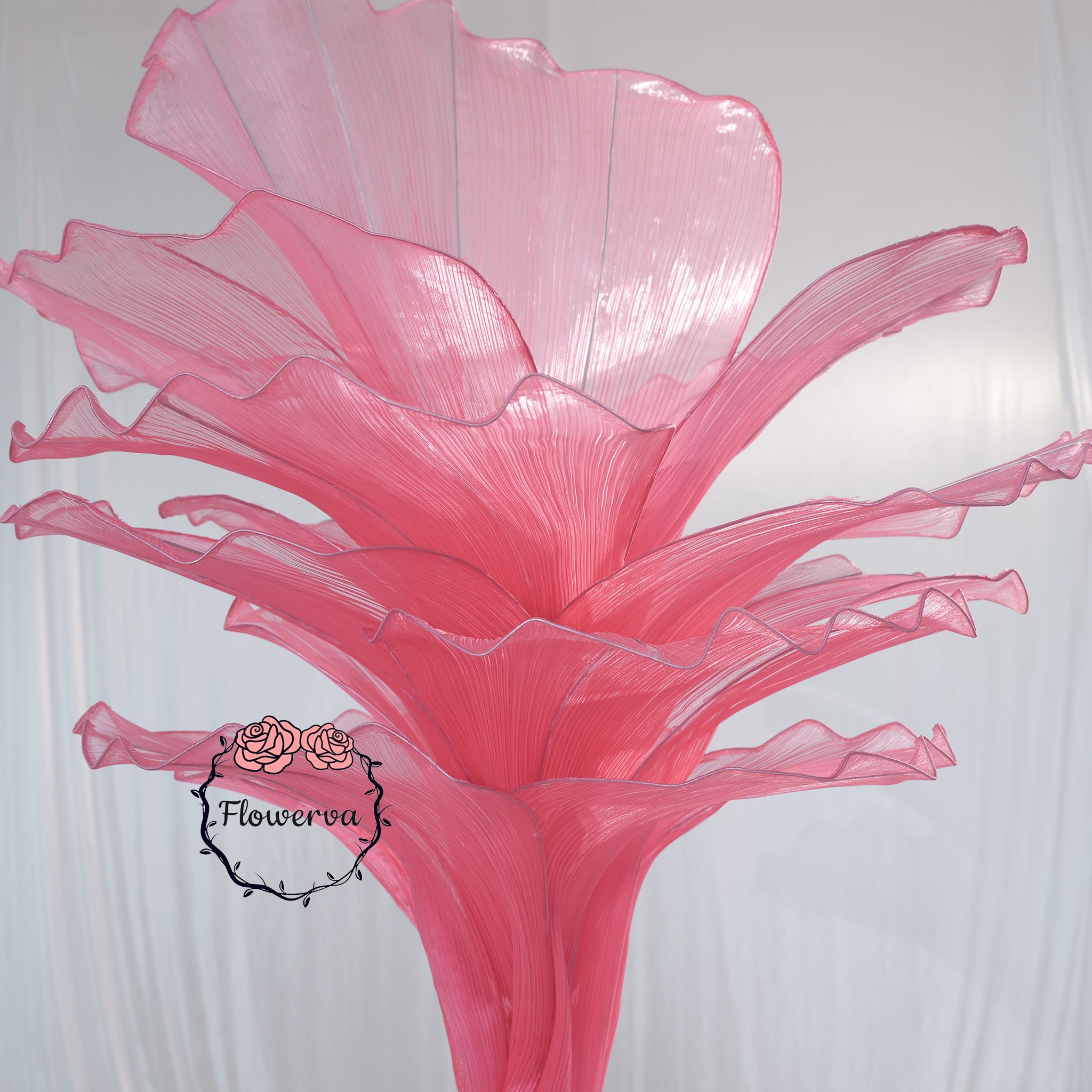 Flowerva Rose Red Table Flower Wedding Decoration (With Base)