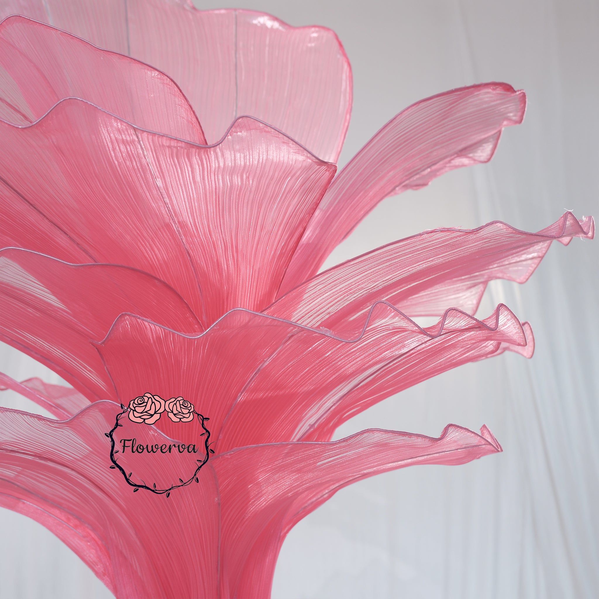 Flowerva Rose Red Table Flower Wedding Decoration (With Base)