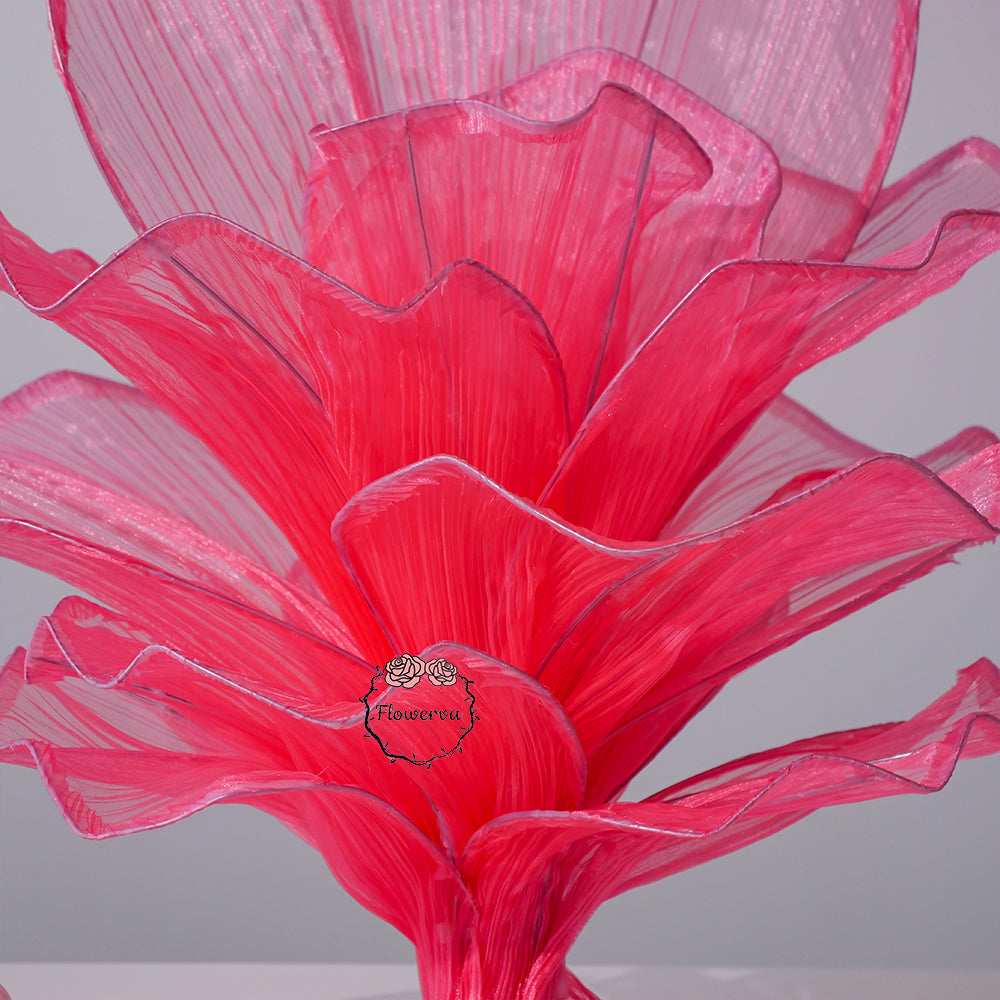 Flowerva Rose Red Table Flower Wedding Decoration (With Base)