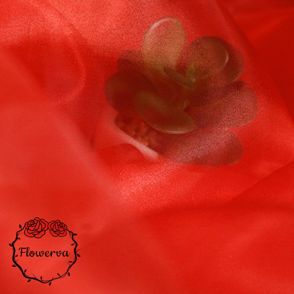 Flowerva – tissu en Organza de soie bleu, fin et doux, pour décoration de mariage, conception de robe 