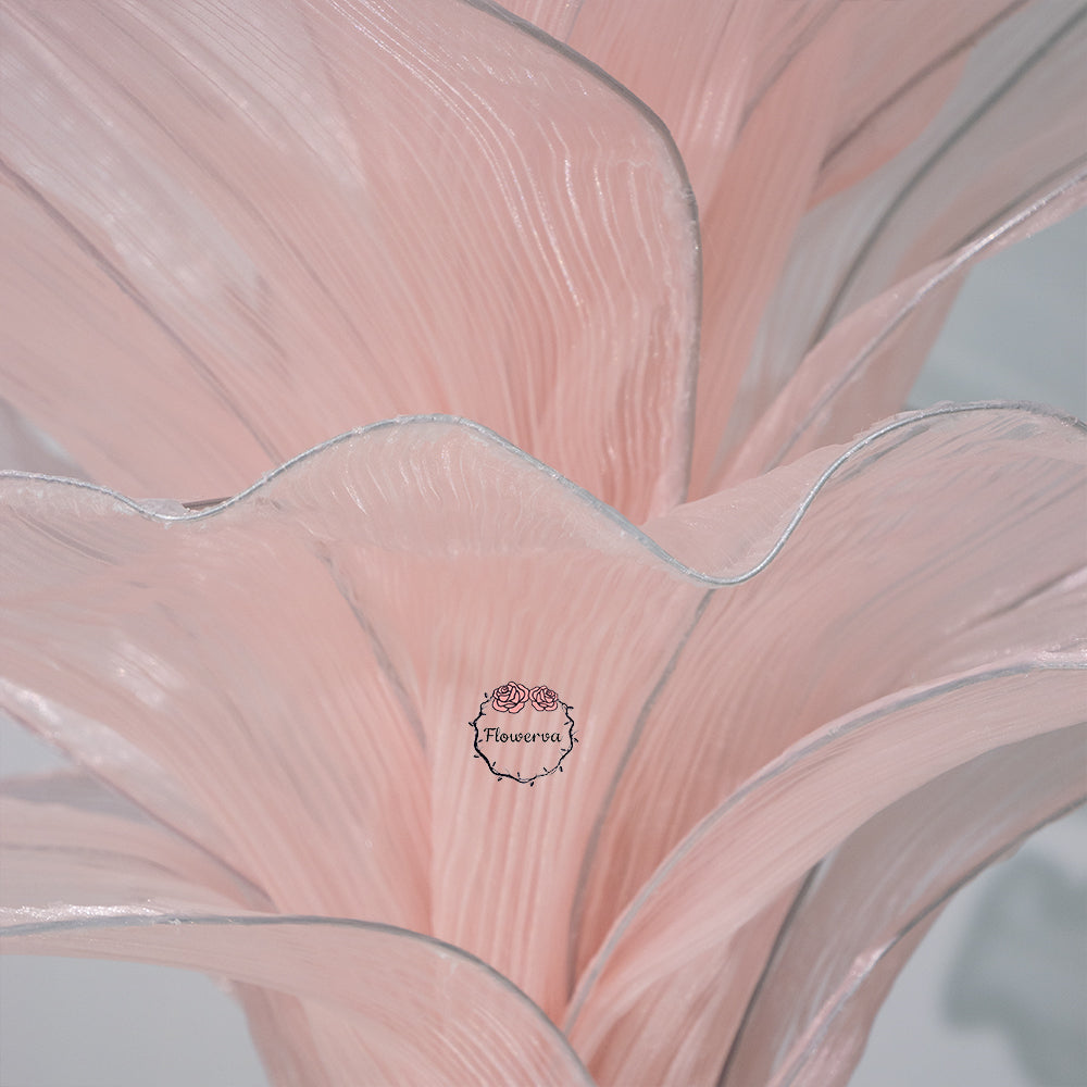 Flowerva Light Pink Table Flower Wedding Decoration (With Base)