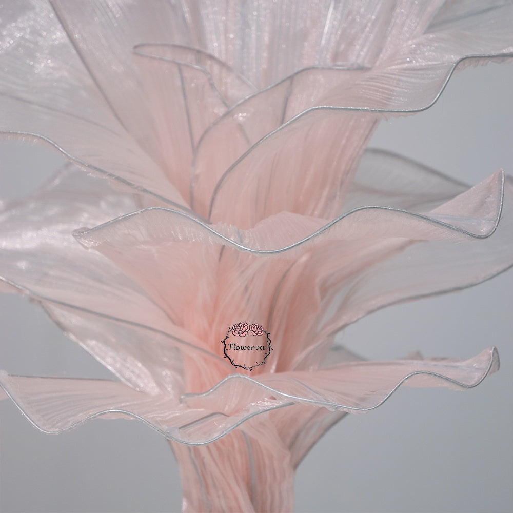 Flowerva Light Pink Table Flower Wedding Decoration (With Base)