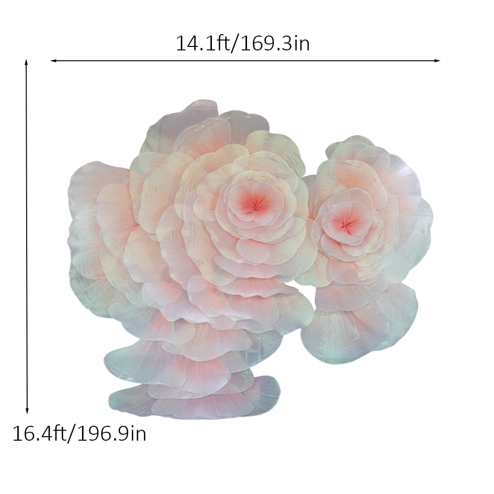 Flowerva Romantic Flower Art – Oversized 3D Petal Wedding Event Installation