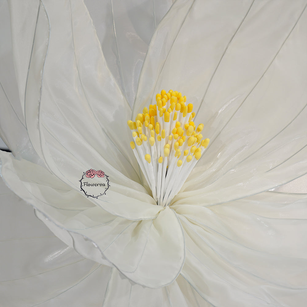 Flowerva Silk Bloom Standing White Luminous Floral Decor