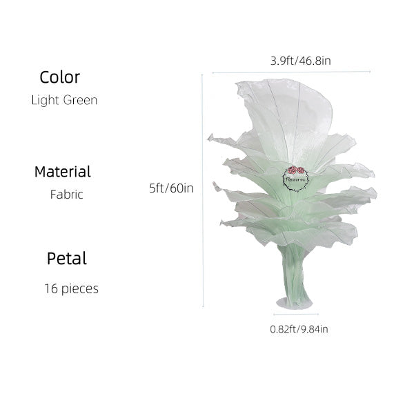 Flowerva Light Green Table Flower Wedding Decoration (With Base)