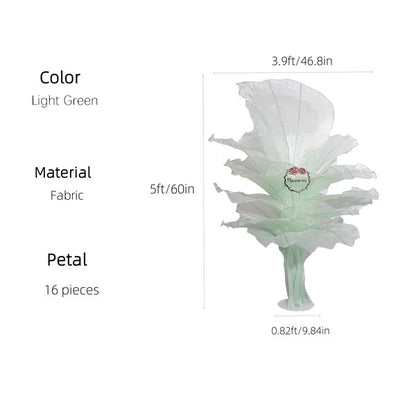 Flowerva Light Green Table Flower Wedding Decoration (With Base)