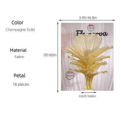 Flowerva Height Fabric Table Flower Wedding Decor(Without Flowers)