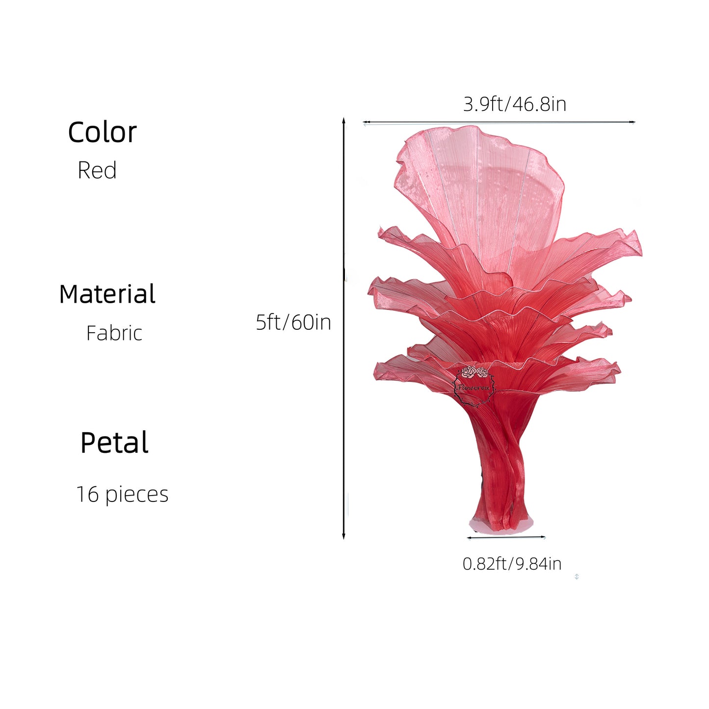 Flowerva Red Vintage Aesthetic Wedding Home Art Installation