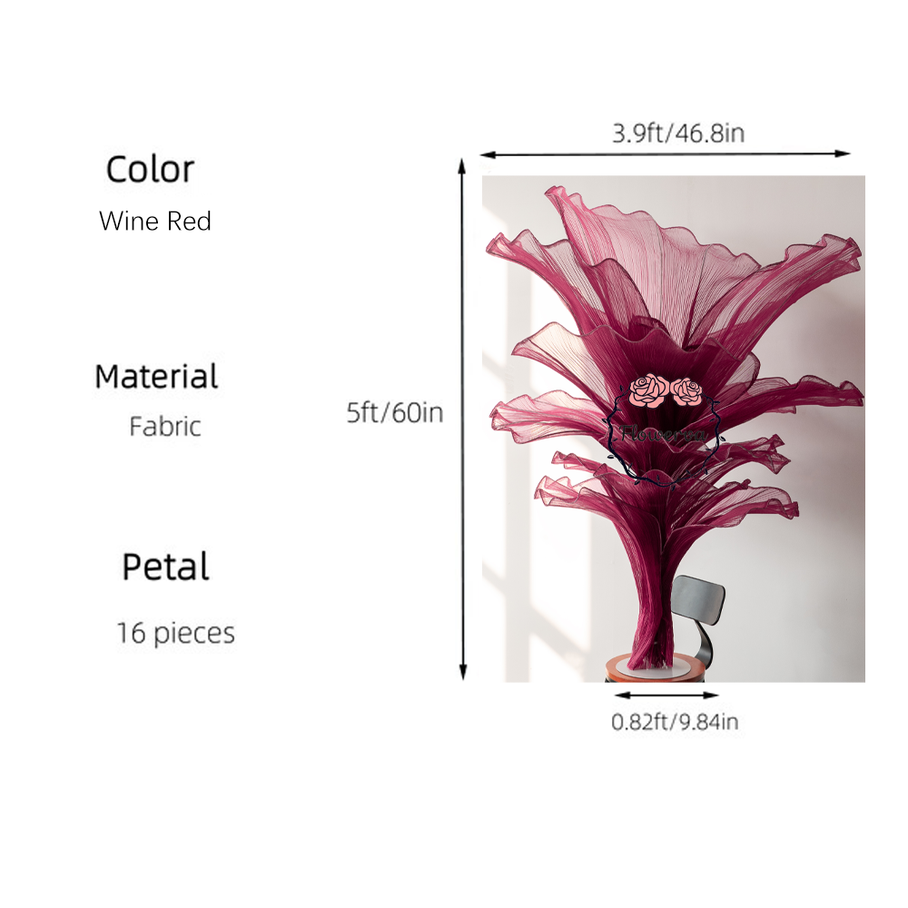 Flowerva Height Fabric Table Flower Wedding Decor(Without Flowers)
