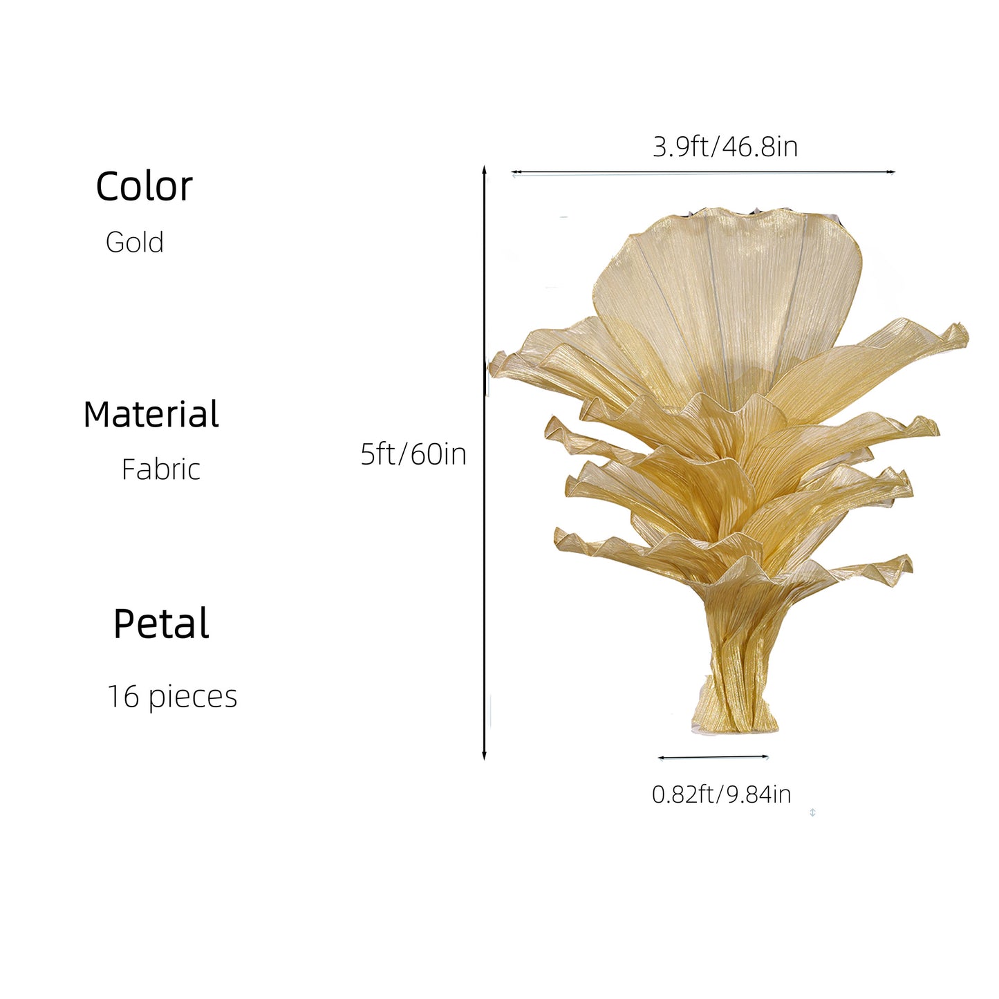 Flowerva Height Fabric Table Flower Wedding Decor(Without Flowers)