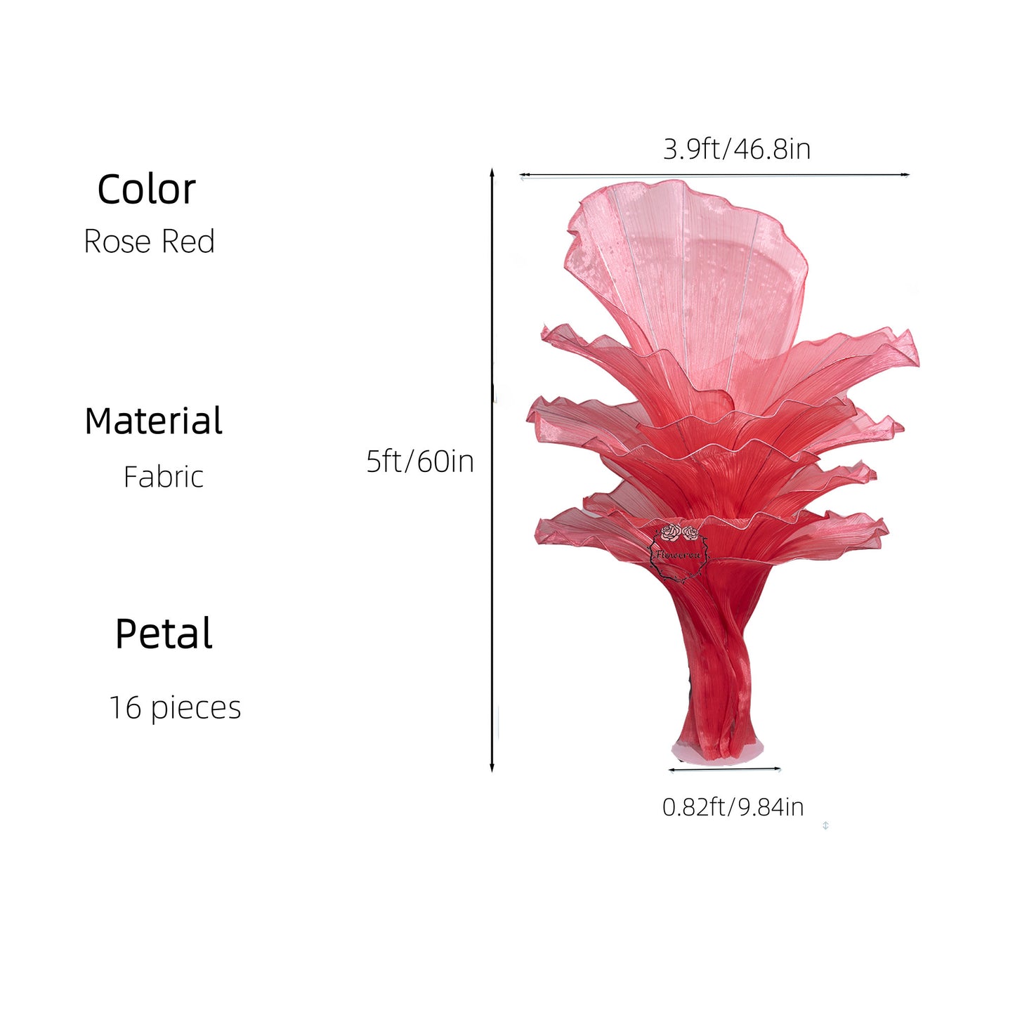 Flowerva Height Fabric Table Flower Wedding Decor(Without Flowers)