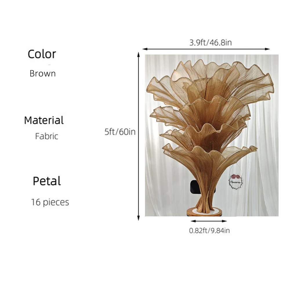 Flowerva Brown Table Flower Wedding Decoration (With Base)