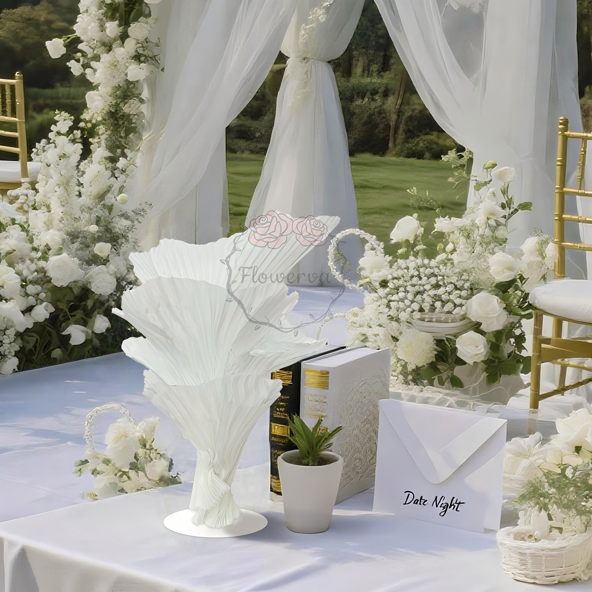 Flowerva "Romantic Light" Table Flower Wedding Decoration/Home Decor
