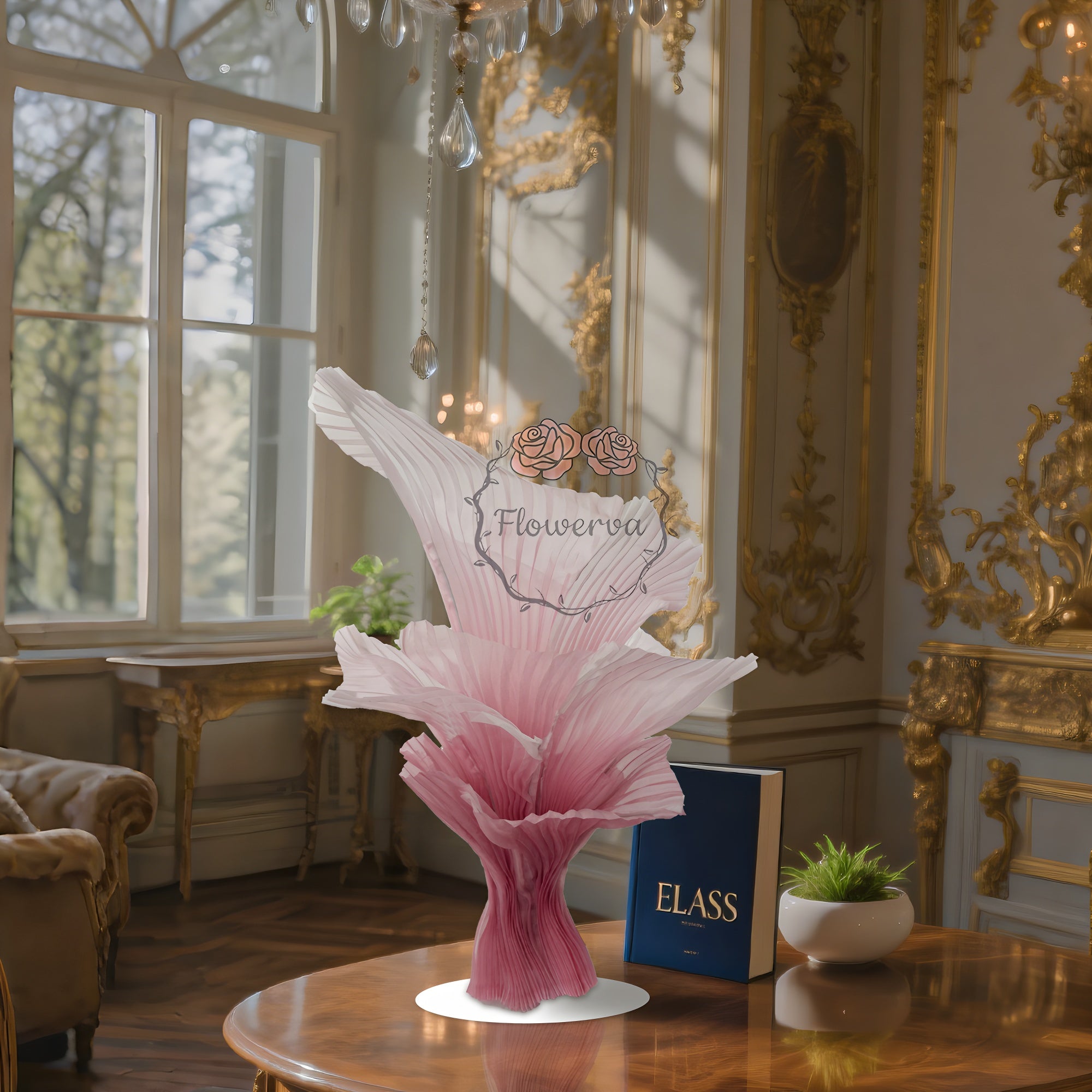 Flowerva "Romantic Light" Table Flower Wedding Decoration/Home Decor