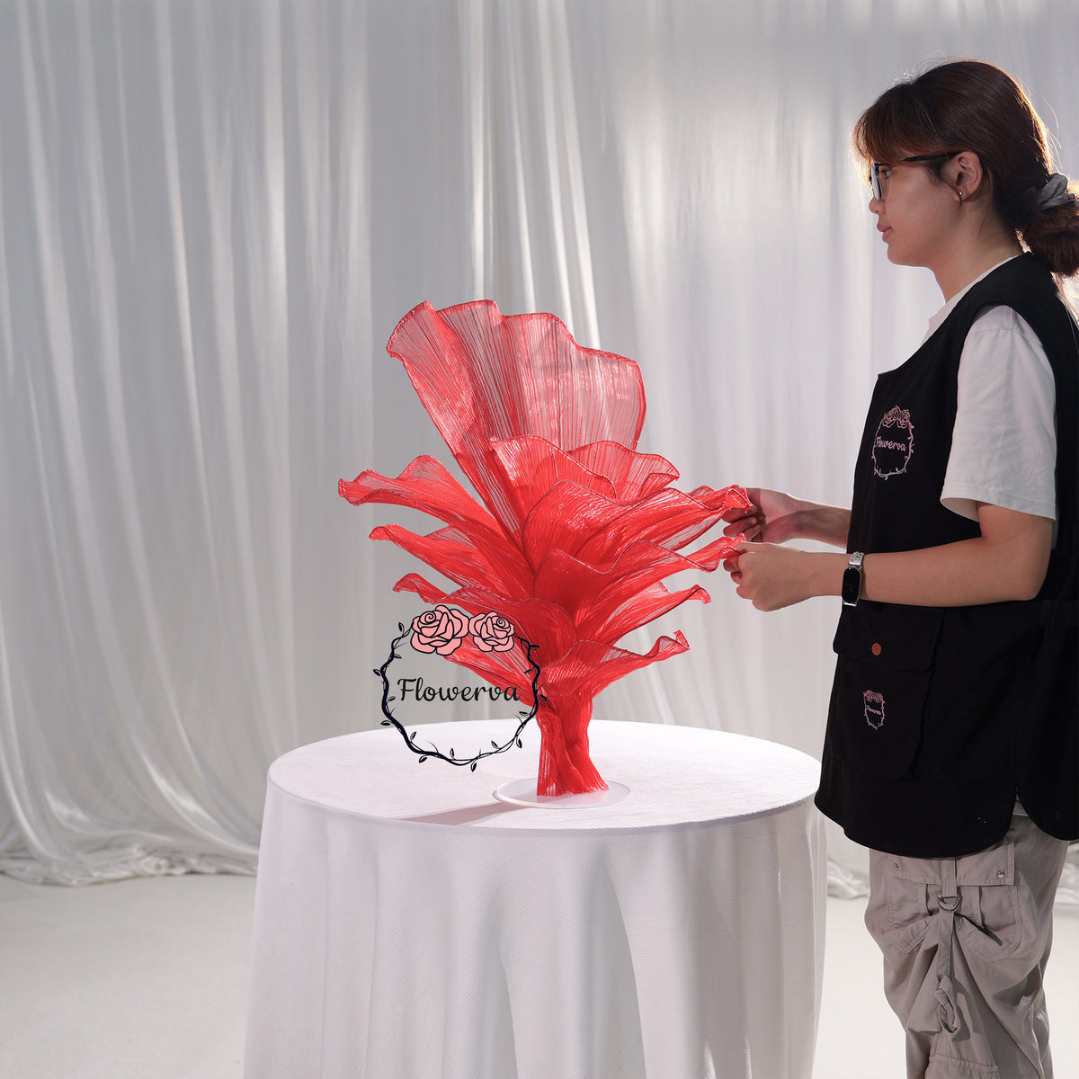 Flowerva Signature Sculptural Floral Centerpiece