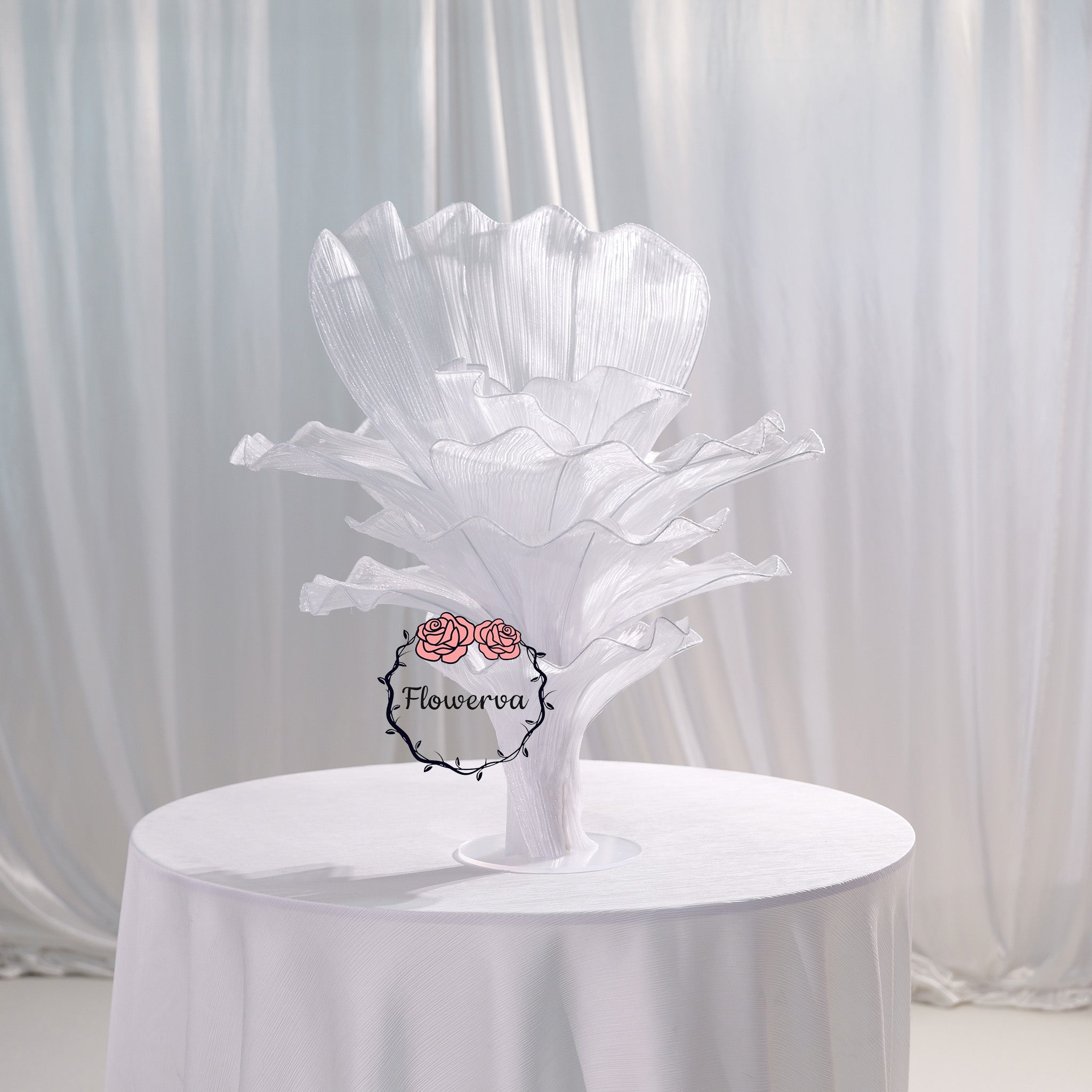 Flowerva Artistic Table Flower Wedding Decor Pure White 60cm