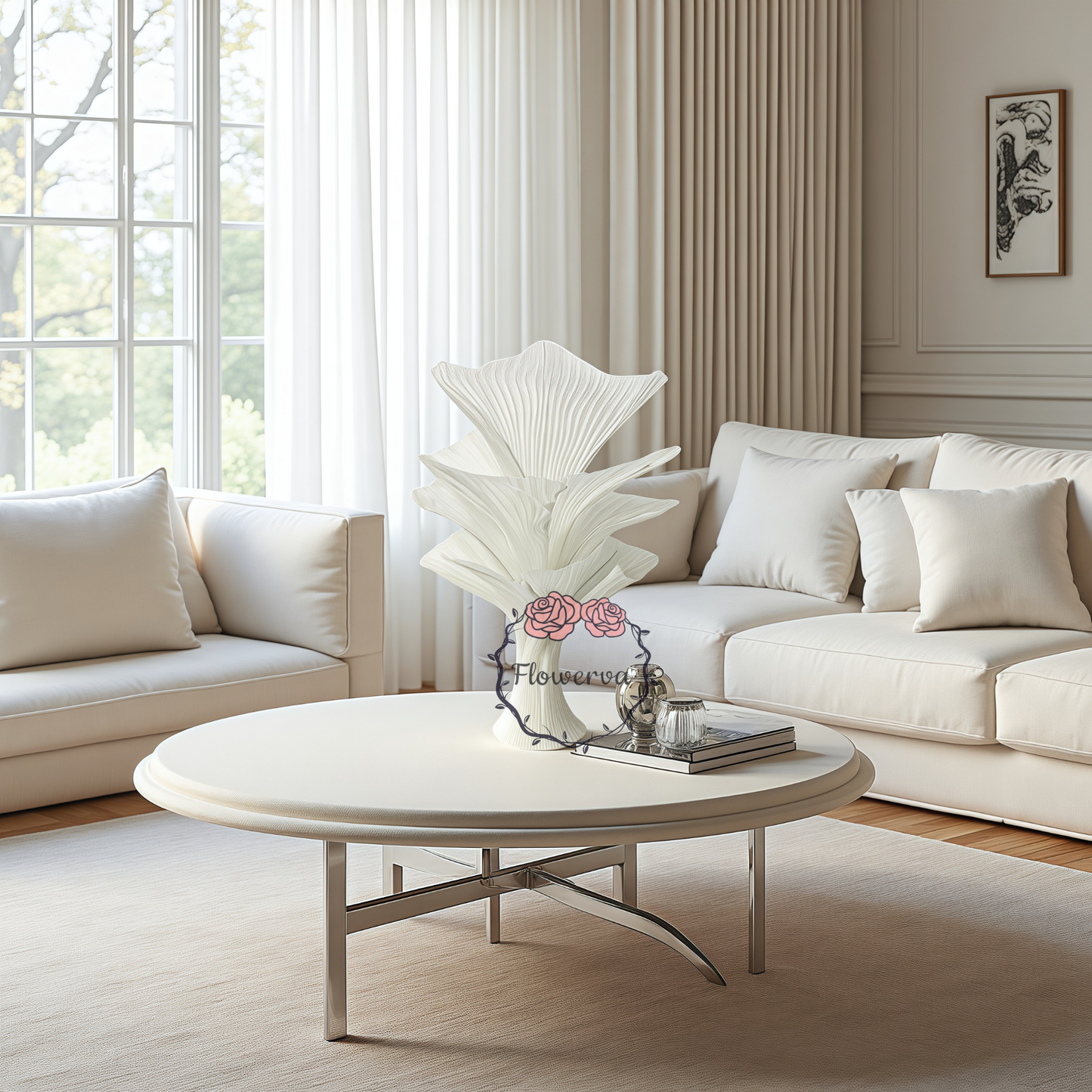 Flowerva "Romantic Light" Table Flower Wedding Decoration/Home Decor