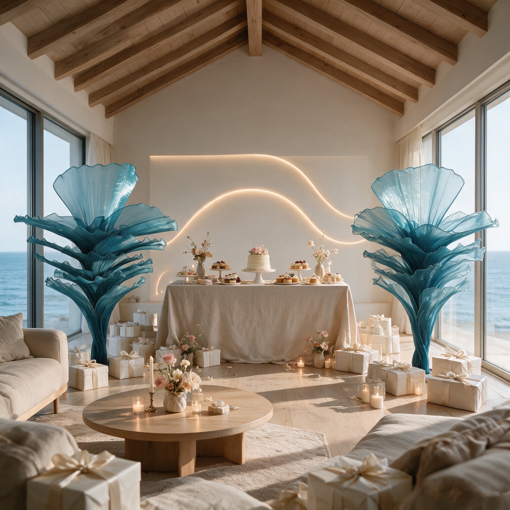 Flowerva "Ocean Love" Wedding Ceremony Deep Lake Blue