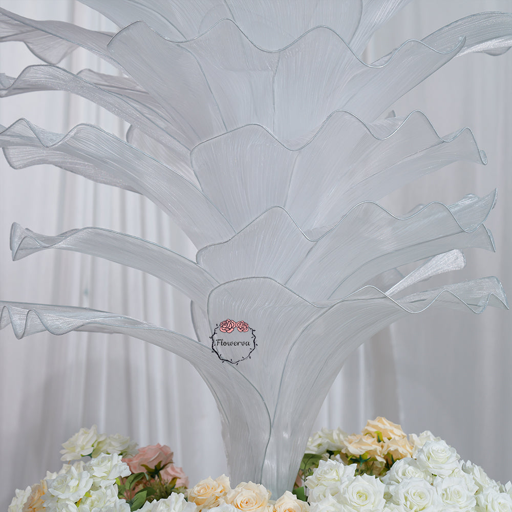 Flowerva Pure White Artistic Wedding Table Decorations