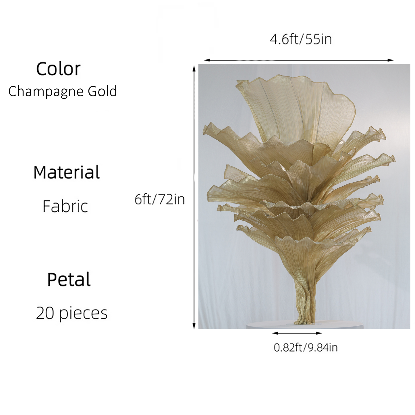 Flowerva  French Vintage Wedding Ceremony Champagne Gold