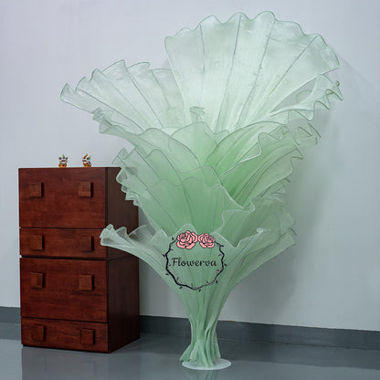 Flowerva Light Green Table Flower Wedding Decoration (With Base)