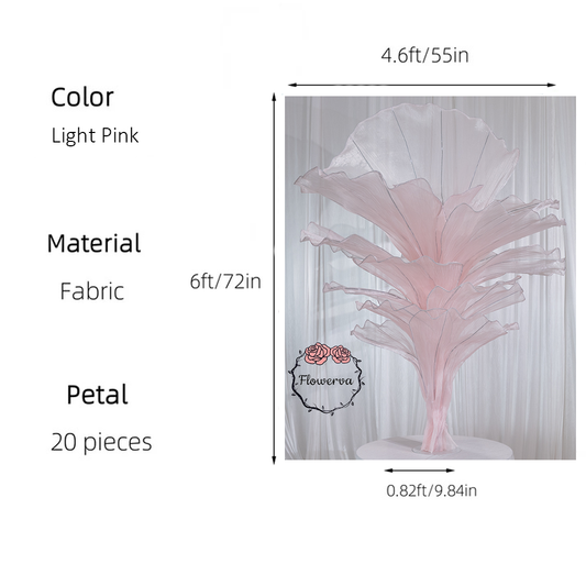 Flowerva Table Flower Wedding Decoration Light Pink(With Base)