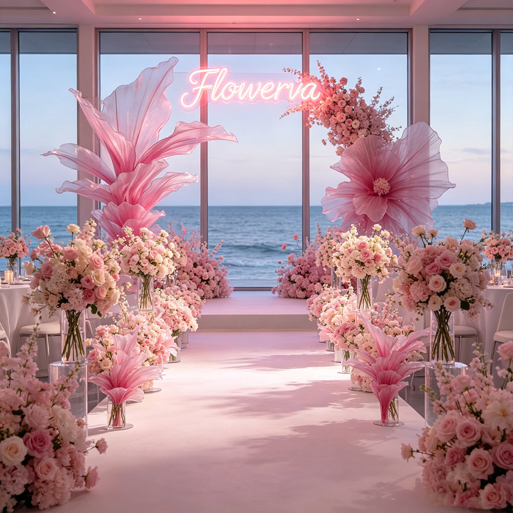 Flowerva Gradient Rose Table Flower Wedding Decoration 3.0 Upgraded Version