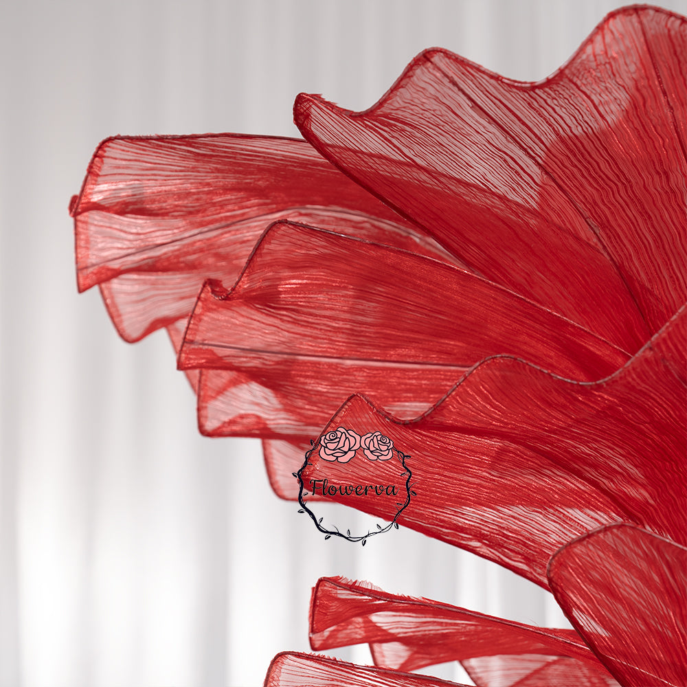 Flowerva Red Vintage Aesthetic Wedding Home Art Installation