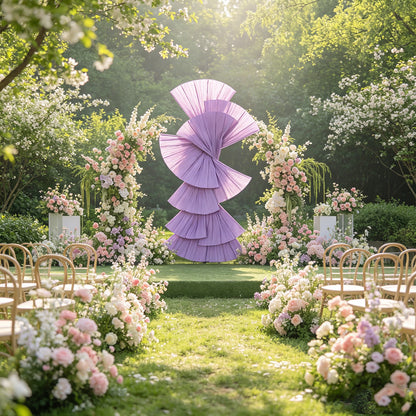 Flowerva Retro Fan Shaped Design Wedding&Event Decoration