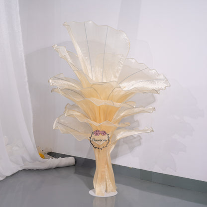 Flowerva Yellow Skin Table Flower Wedding Decoration (With Base)