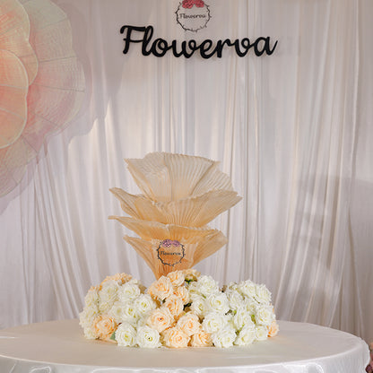 Flowerva Champagne Table Flower Wedding Table Centerpiece
