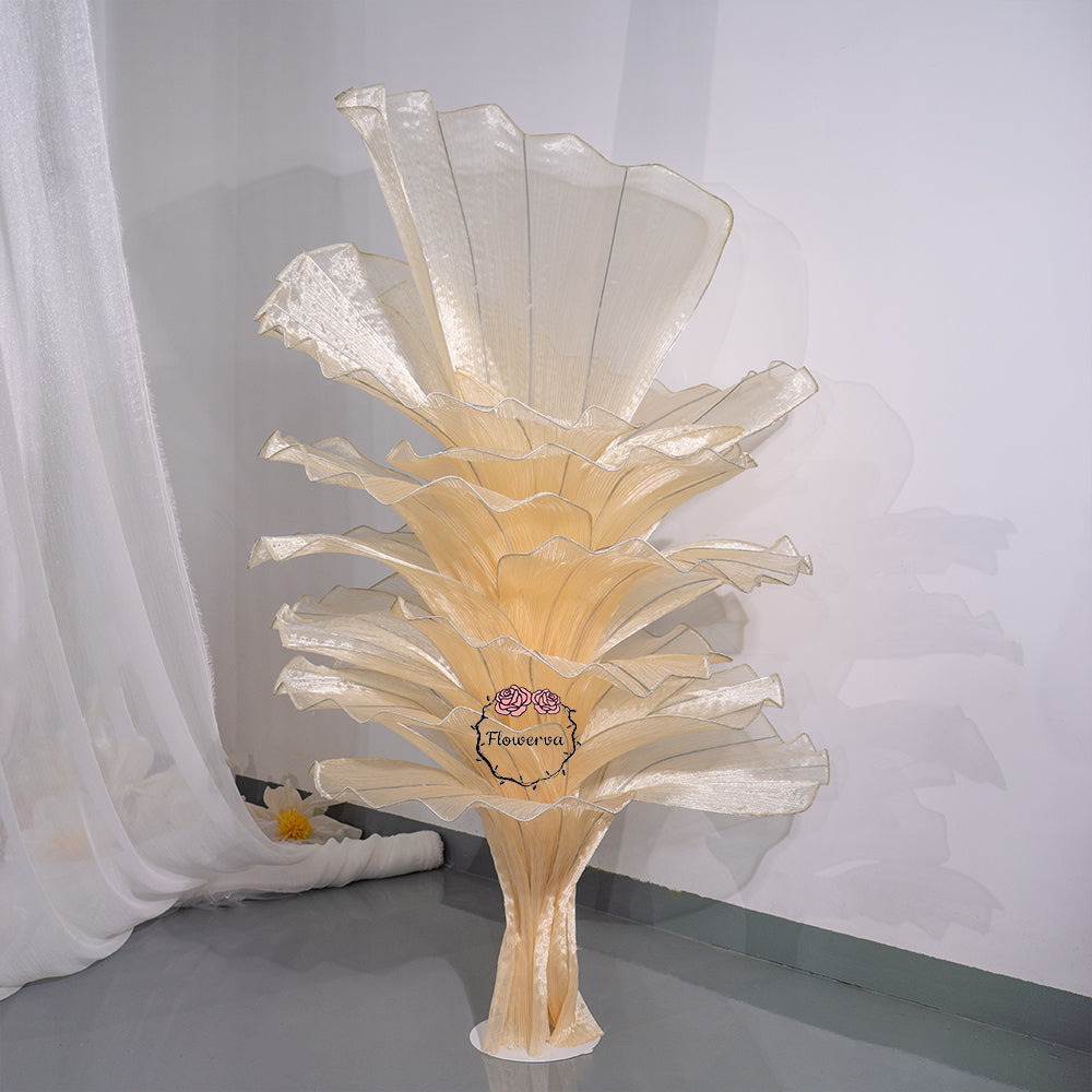 Flowerva Yellow Skin Table Flower Wedding Decoration (With Base)