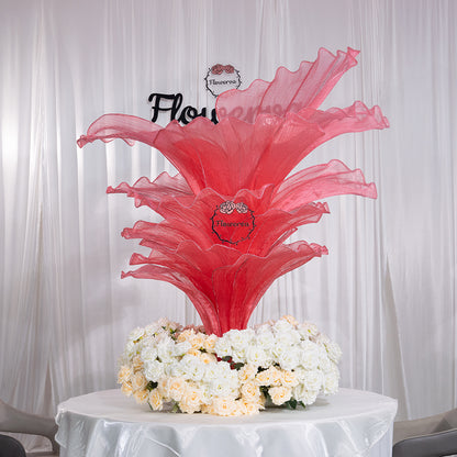 Flowerva Rose Red Table Flower Wedding Decoration (With Base)