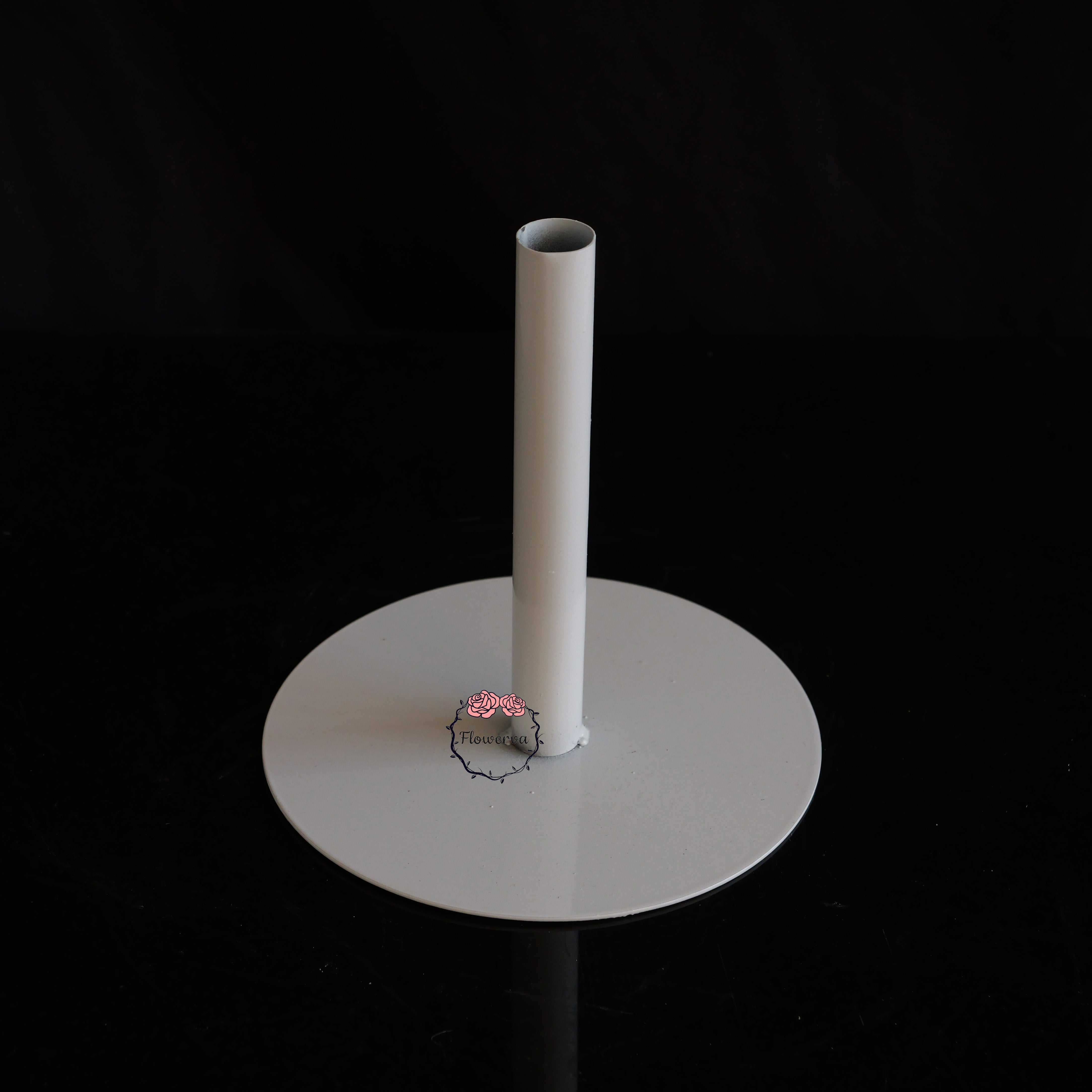 Flowerva Sturdy Matte White Base Stand