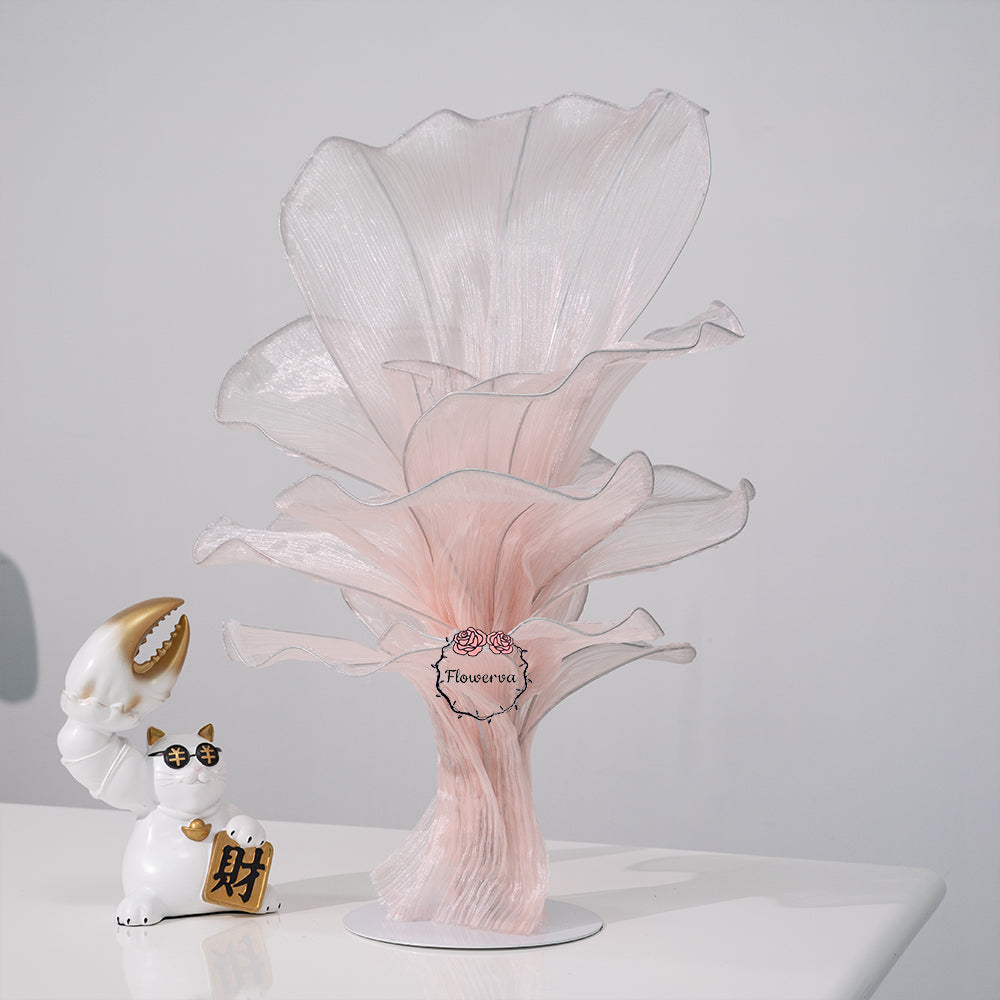 Flowerva Light Pink Table Flower Wedding Decoration (With Base)