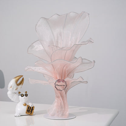 Flowerva Light Pink Table Flower Wedding Decoration (With Base)