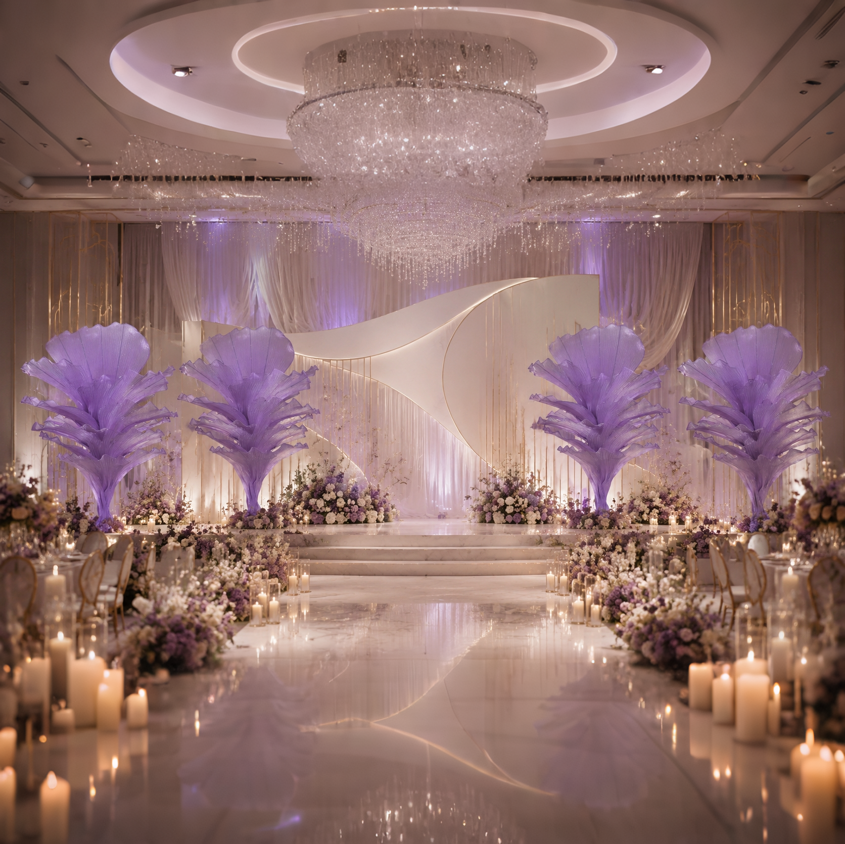 Flowerva Amethyst Wedding and Home Art Decoration