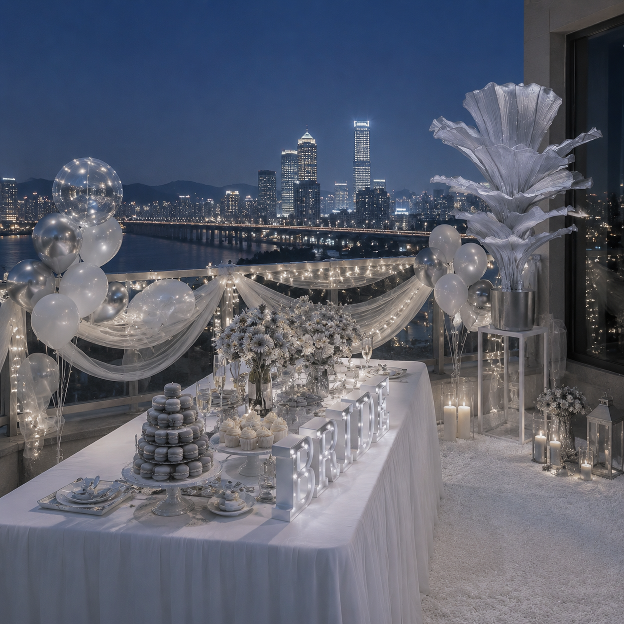Flowerva "Glacier Flower" Luxury Wedding and Home Art Decoration