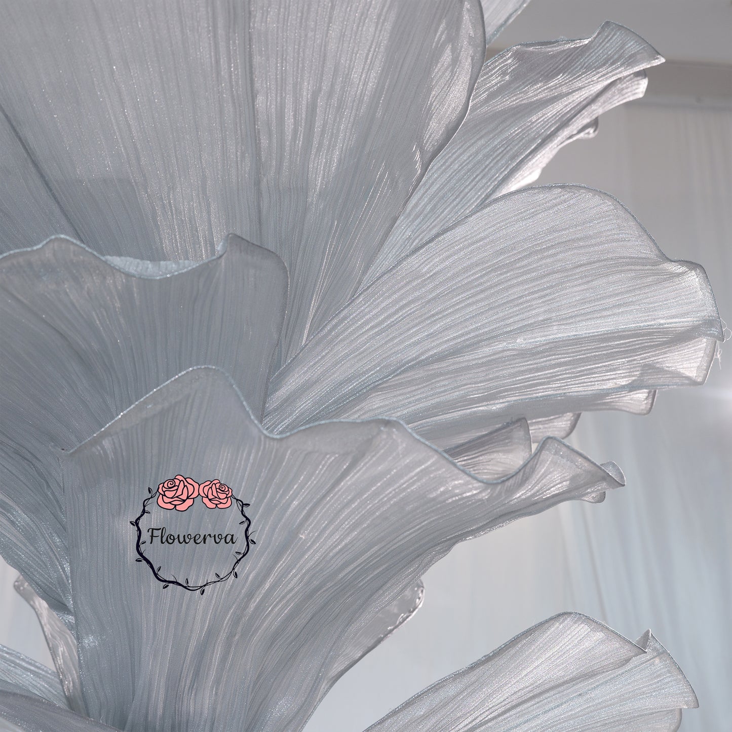 Flowerva "Glacier Flower" Luxury Wedding Decor Silver